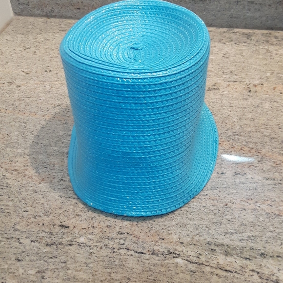 NWT Holt Renfrew unique blue straw hat